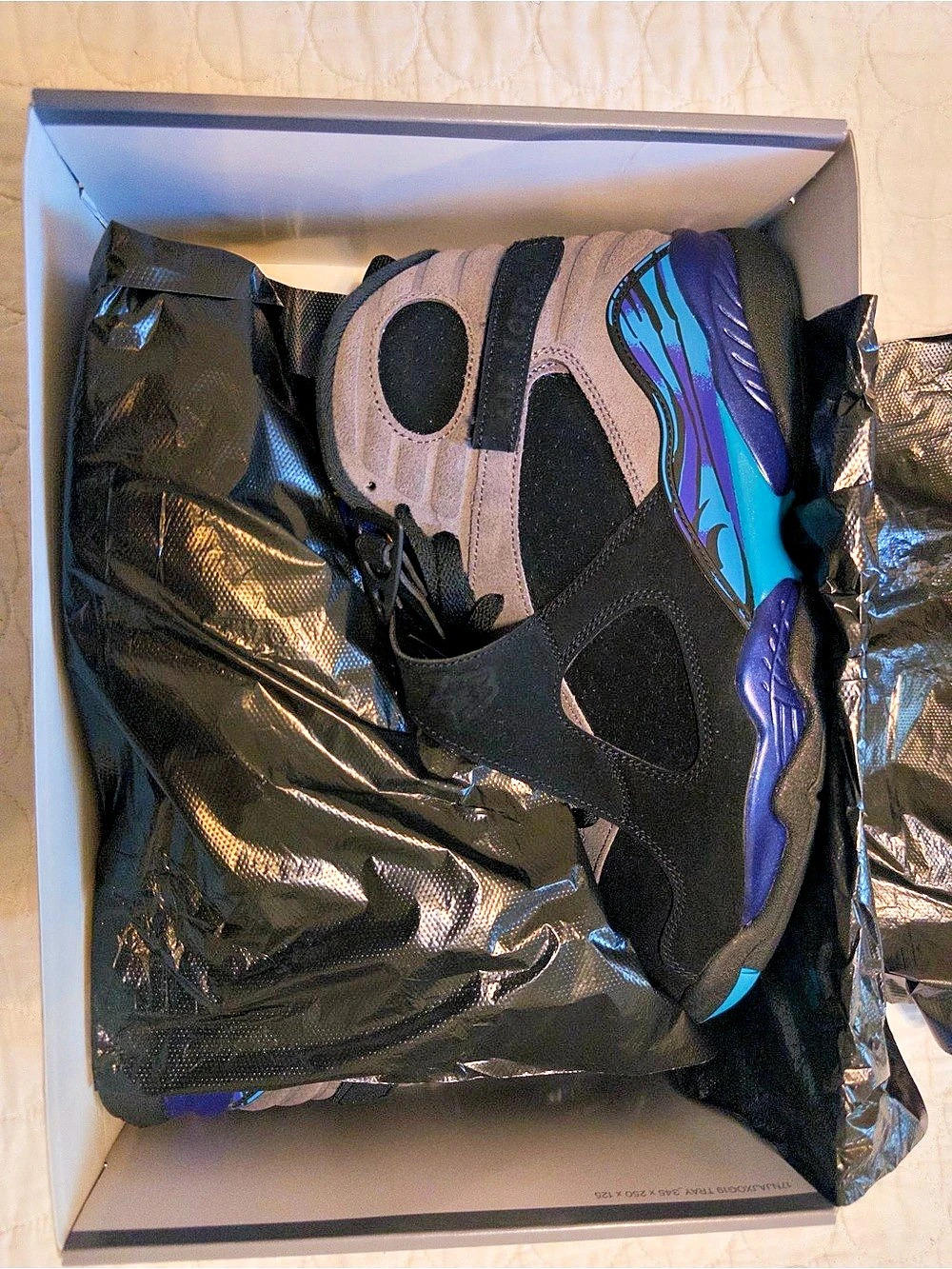 Jordan Air Jordan 8 Retro Aqua Sneakers Black & Blue US 11.5